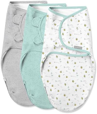 Easy Change Swaddle — Little Bees, 3-Pack