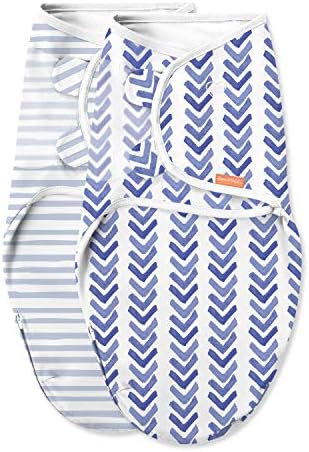 Luxe Easy Change Swaddle — Watercolor Indigo, 2-Pack
